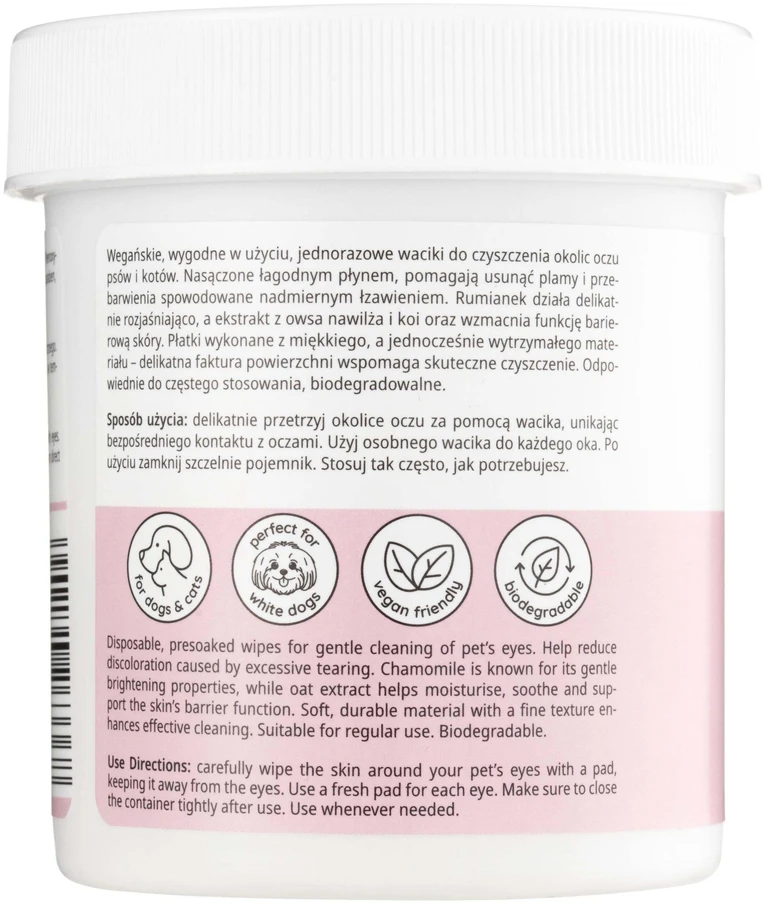 Mubo Perfect Tear Stain drėgnos servetėlės šunų ir kačių akių priežiūrai