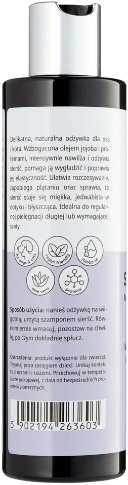 Mubo Silky Long Natural kondicionierius 250ml – švelni formulė ilgaplaukiams kailiams, maitinamoji priežiūra