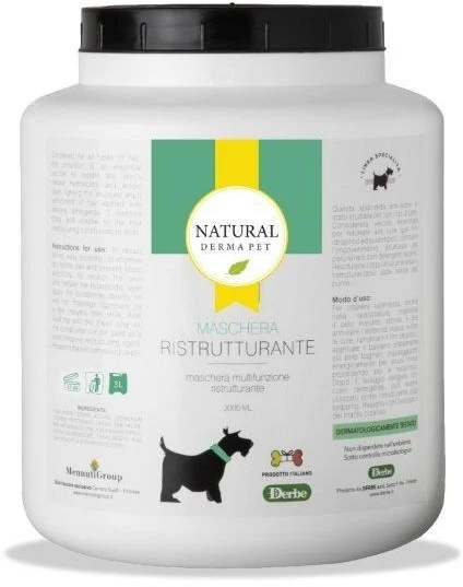 Natural Derma Pet Atstatantis kondicionieriaus kaukė plaukų stiprinimui
