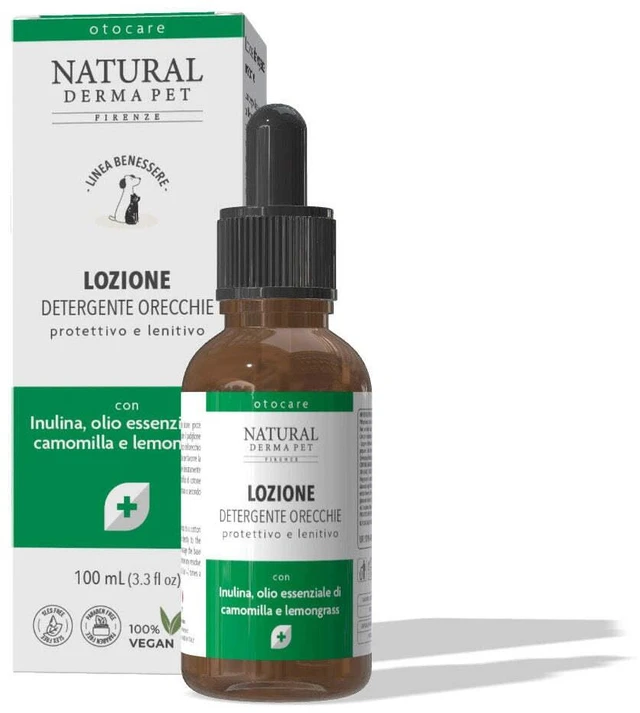 Natural Derma Pet Ausų valymo losjonas augintiniams Švelni formulė