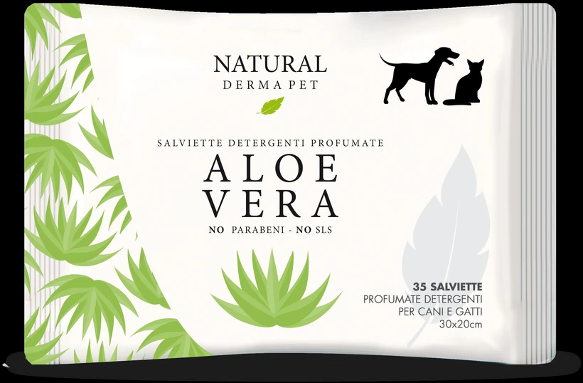 Natural Derma Pet Drėgnos Servetėlės Aloe Vera Švelni Formulė