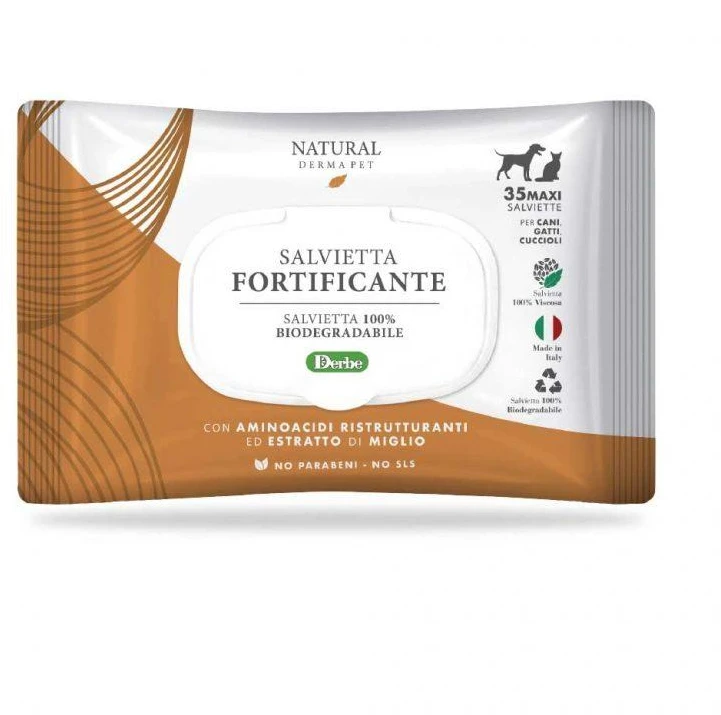 Natural Derma Pet Funkcinės valymo servetėlės su soromis ir aminorūgštimis
