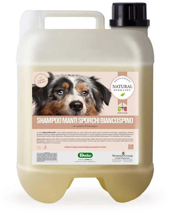 Natural Derma Pet giluminis valomasis šampūnas su svilarožėmis ir gudobelėmis