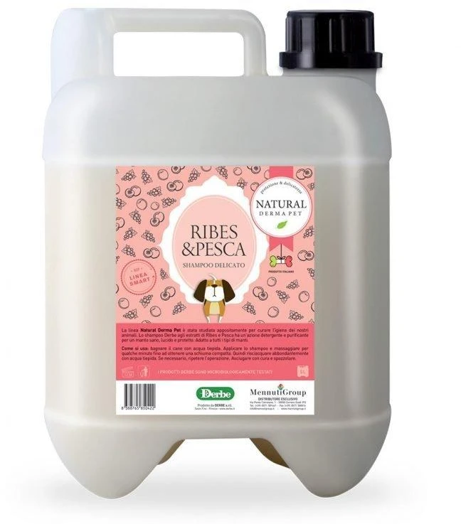 Natural Derma Pet Natural Derma drėkinamasis šampūnas šunims, juodieji serbentai ir persikai, maitinamasis