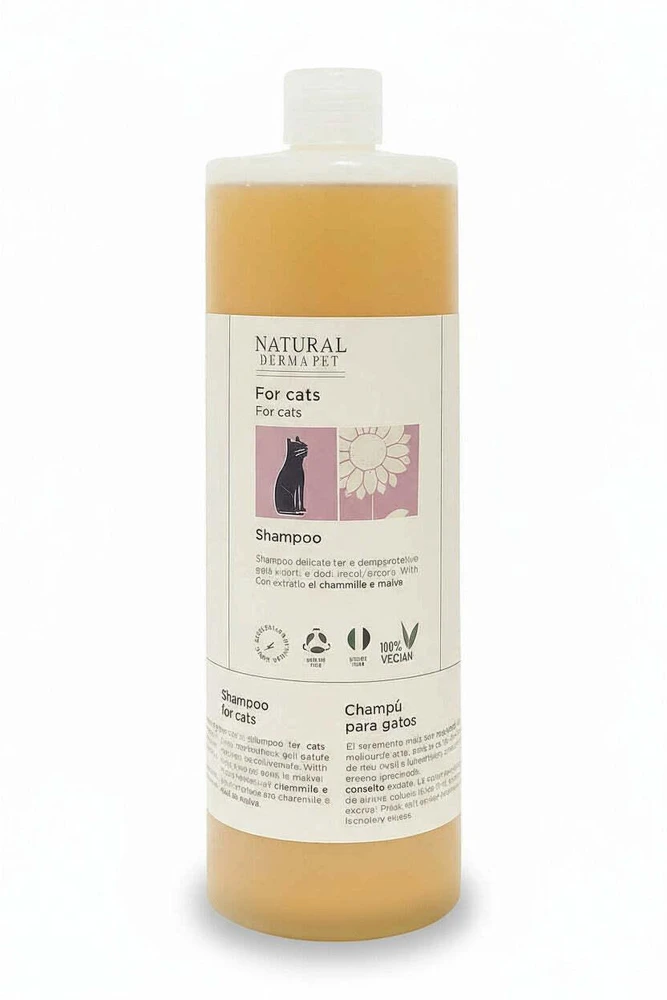 Natural Derma Pet Natural Derma Kačių šampūnas Raminanti ramunėlių drėkinamoji formulė