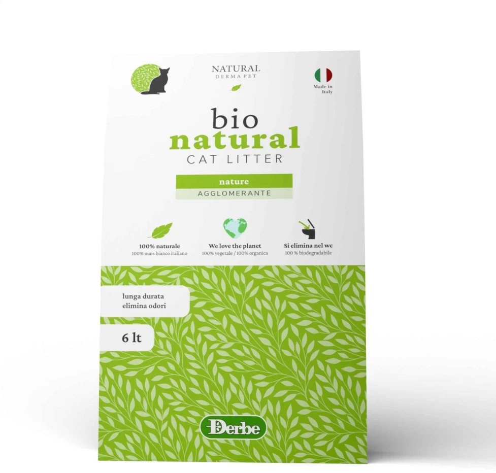 Natural Derma Pet Natural Derma Neutral klampojantis kukurūzų kraikas katėms su kvapų kontrole