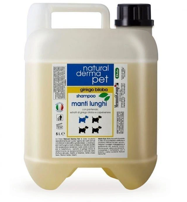Natural Derma Pet Natural Derma Šampūnas ilgaplaukiam šuniui su pantenoliu ir ginkmedžiu