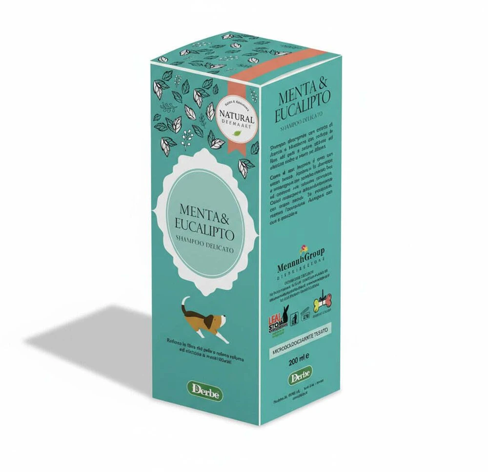 Natural Derma Pet Natural Derma Šampūnas šunims su mėtomis ir eukaliptu Gaivus ir švelnus valymas