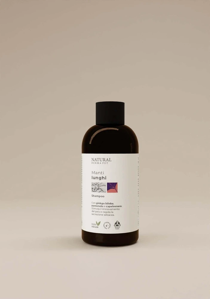 Natural Derma Pet Natural Derma Šampūnas ilgaplaukiam šuniui su pantenoliu ir ginkmedžiu