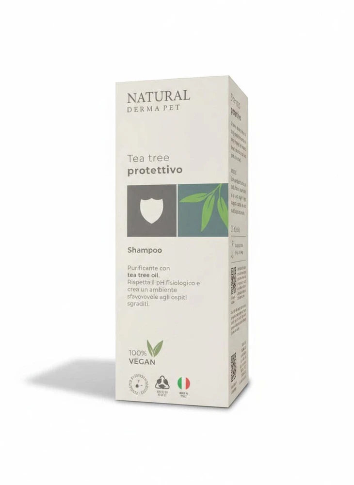 Natural Derma Pet Natural Derma Šunų šampūnas su arbatmedžio aliejumi, giluminis valymas