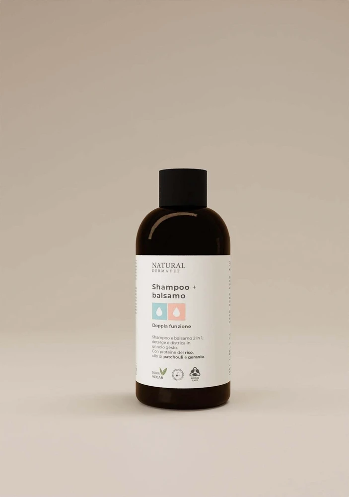 Natural Derma Pet šampūnas ir kondicionierius 2in1 švelnus, maitinantis