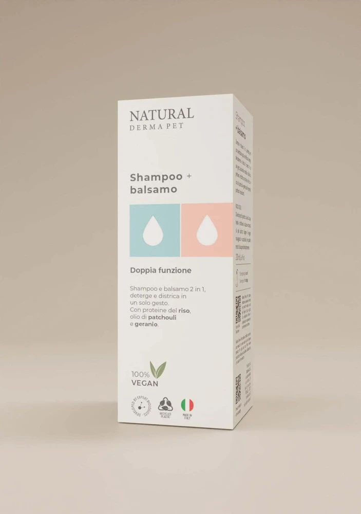 Natural Derma Pet šampūnas ir kondicionierius 2in1 švelnus, maitinantis