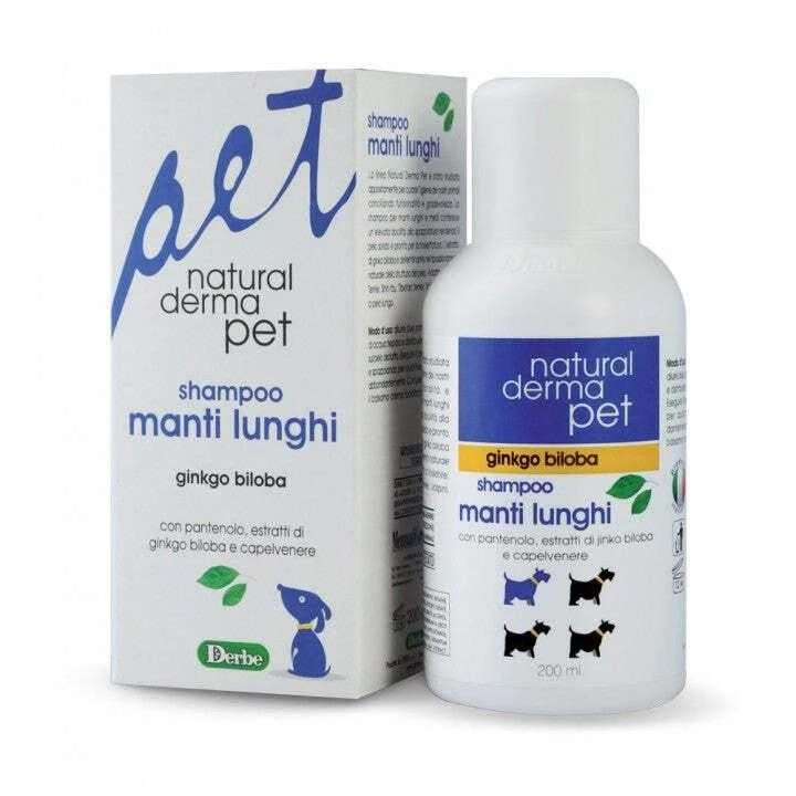 Natural Derma Pet Natural Derma Šampūnas ilgaplaukiam šuniui su pantenoliu ir ginkmedžiu