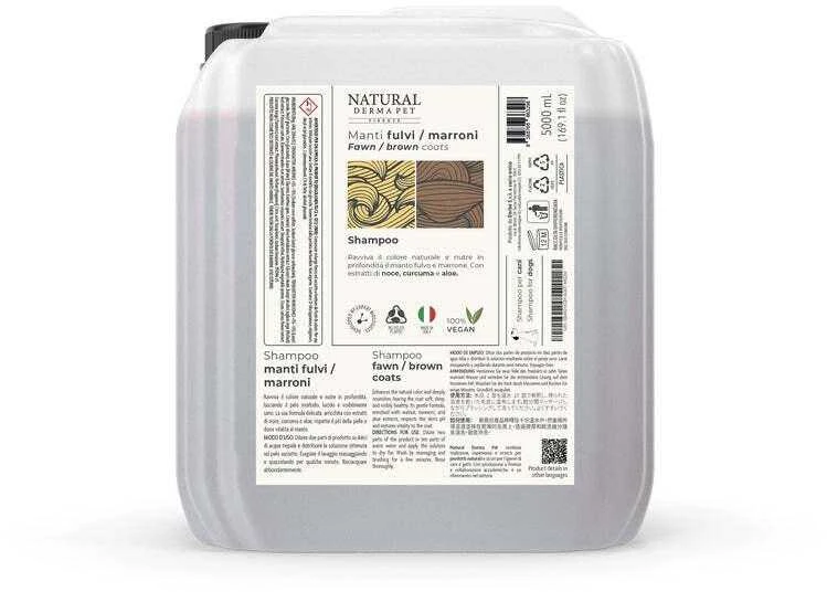 Natural Derma Pet Natural Derma rudojo' kailio šampūnas šunims, spalvai paryškinti
