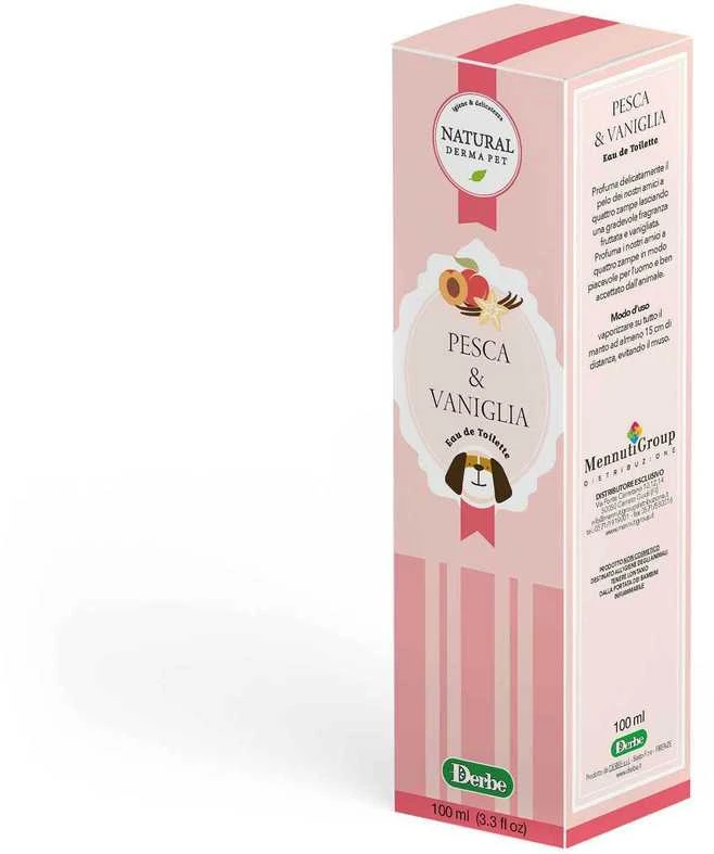 „Natural Derma Pet“ persikų ir vanilės kvepalai augintiniams, ilgai išliekantis gaivumas
