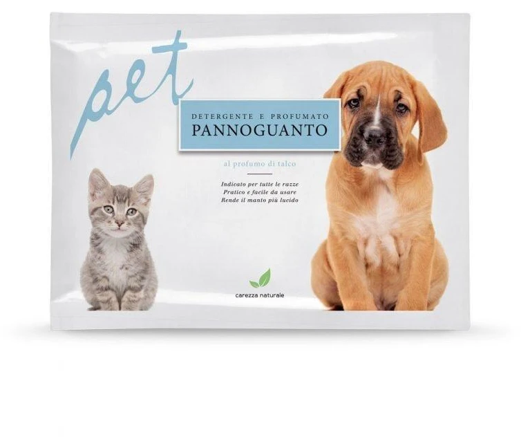 Natural Derma Pet valymo pirštinė su talko kvapu, vienkartinė