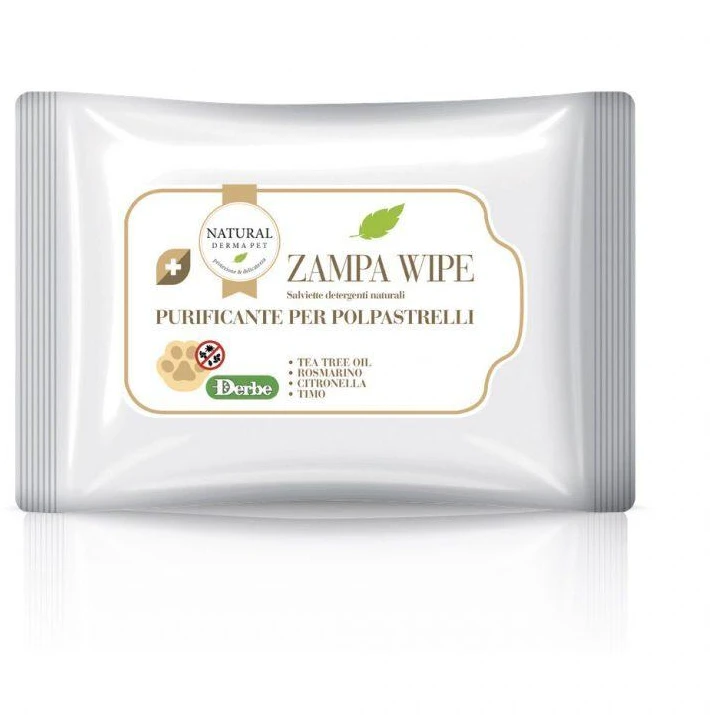 Natural Derma Pet ZAMPAWIPE Valymo servetėlės letenoms Alavijas, arbatmedis, švelnios