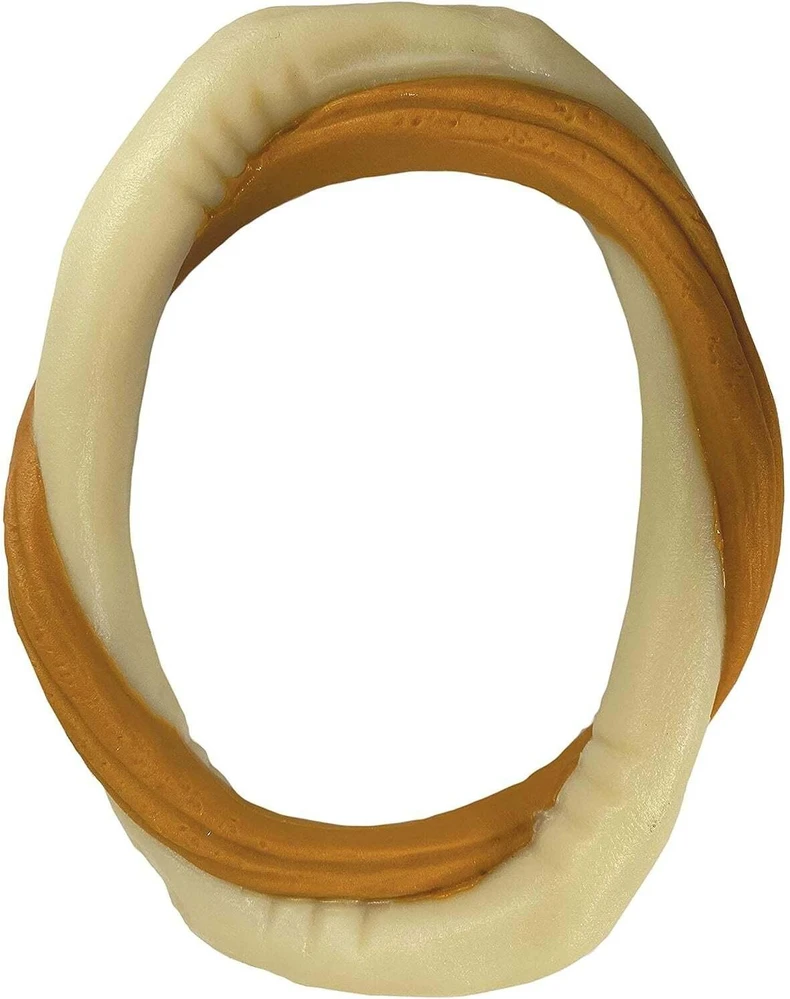 Nylabone Extreme Bully Stick Ring Medium – Patvarus kramtomasis žaislas su jautienos skoniu, ilgai išliekantis Nylabone