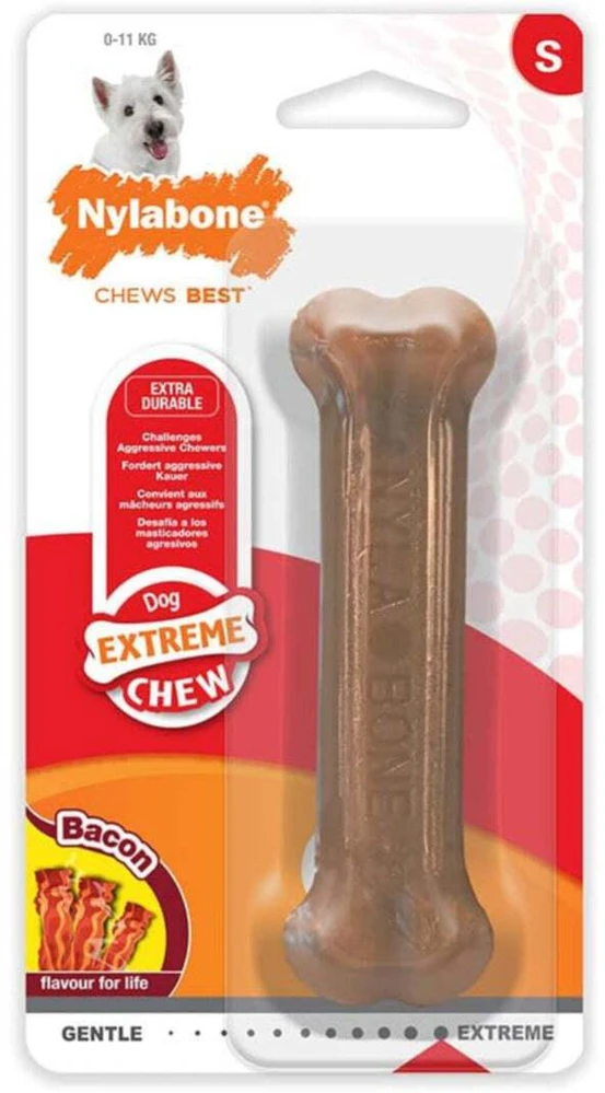 Nylabone Extreme Chew Bekono kauliukas – tvirtas didelis kramtomasis žaislas su tikroBekono skoniu
