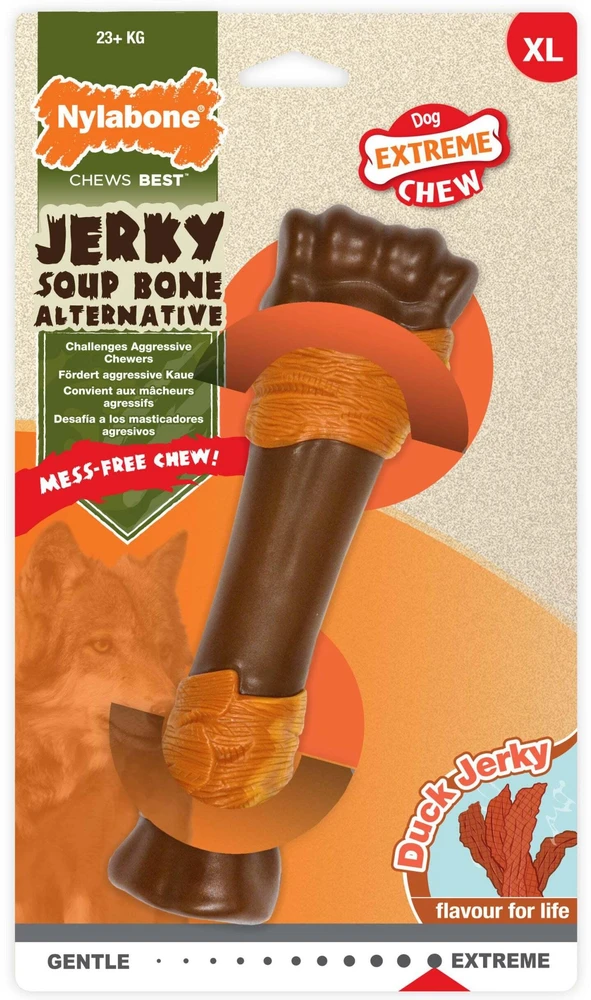 Nylabone Extreme Duck Jerky Bone XL – saugus anties skonio kramtukas, itin didelis dydis