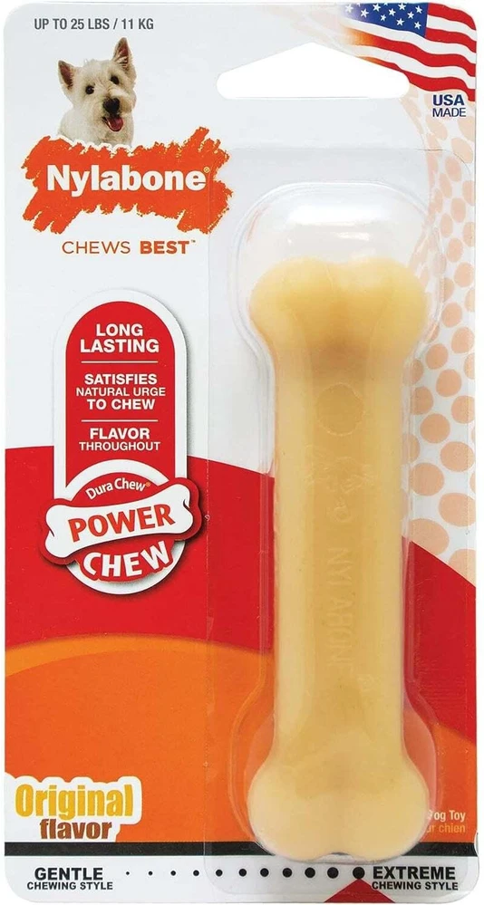 Nylabone Extreme Original kaulas – tvirtas vištienos skonio kramtukas, vidutinio dydžio