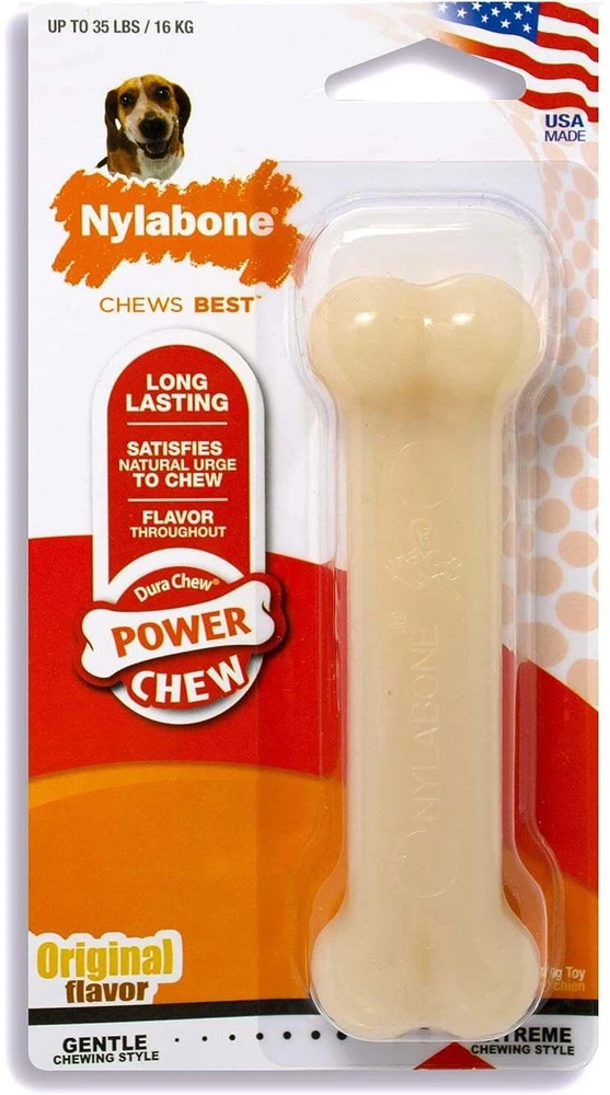 Nylabone Extreme Original kaulas – tvirtas vištienos skonio kramtukas, vidutinio dydžio