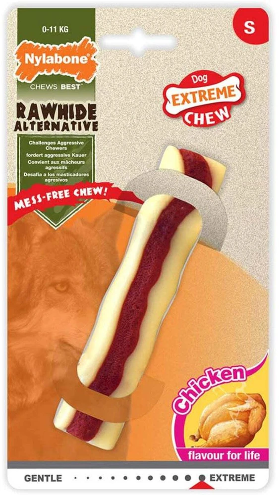 Nylabone Extreme Rawhide Roll – XL Kietas Kramtomasis Žaislas, Vištienos Skonio, Ilgalaikis Dizainas