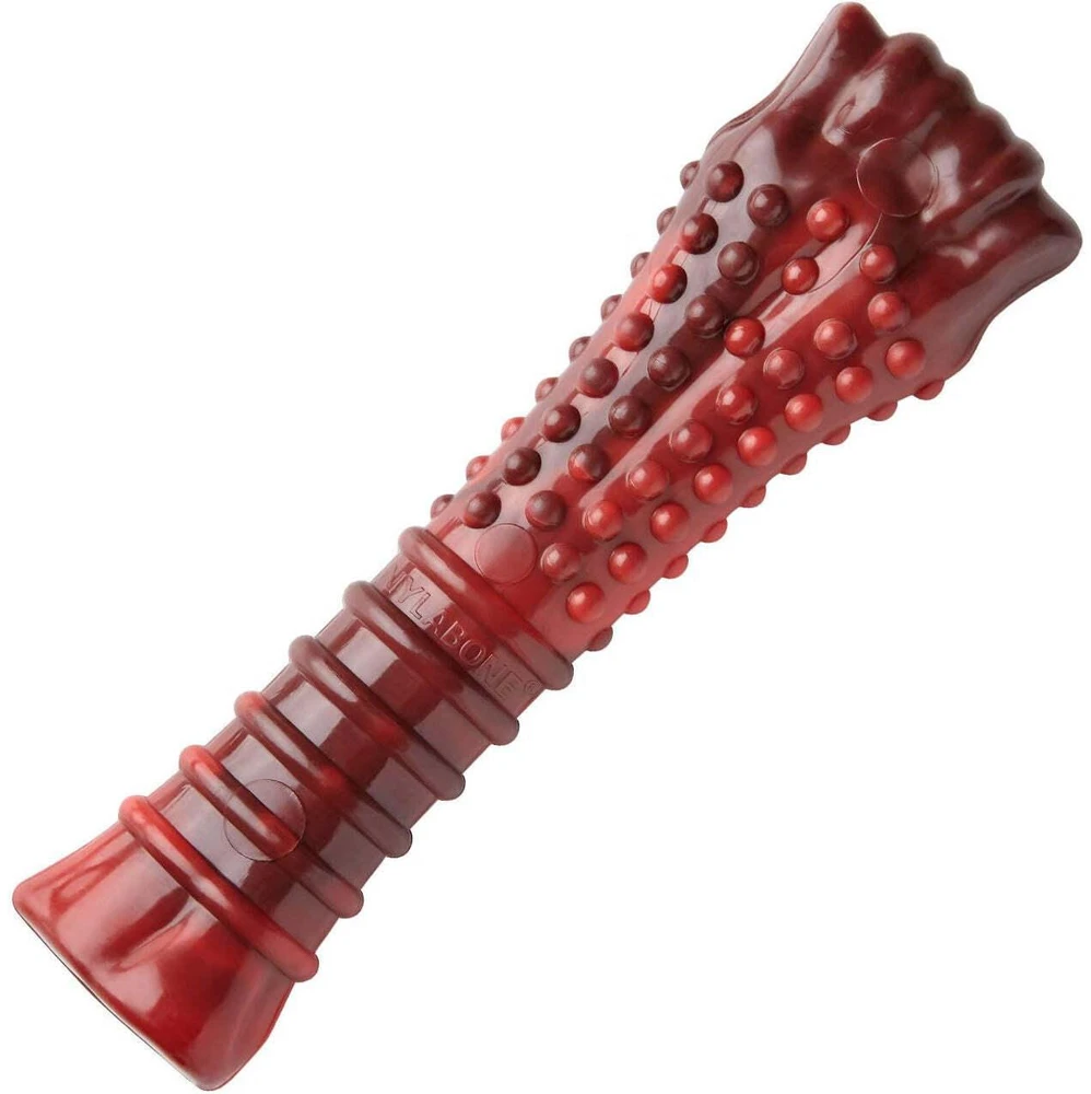 Nylabone Extreme tekstūrinis jautienos vytinimo kaulas – didelis, patvarus dantų kramtalas, džiovinto jautienos skonio