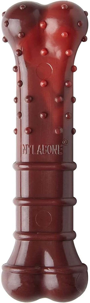 Nylabone Extreme tekstūrinis jautienos vytinimo kaulas – didelis, patvarus dantų kramtalas, džiovinto jautienos skonio