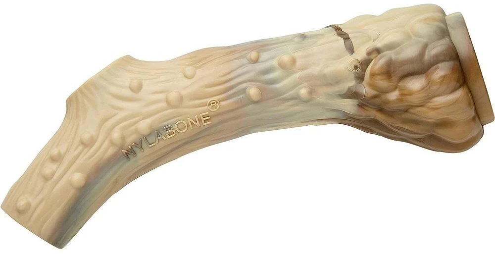 Nylabone Extreme Venison elnio rago kramtukas – patvarus dirbtinis ragas su elnienos kvapu, vidutinio dydžio