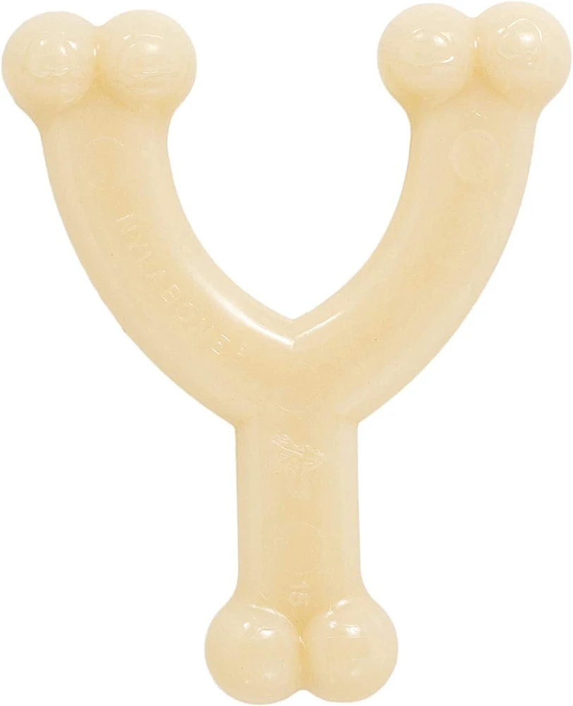 Nylabone „Extreme Wishbone“ vištienos kramtukas – tvirtas vidutinio dydžio šunų žaislas su vištienos skoniu