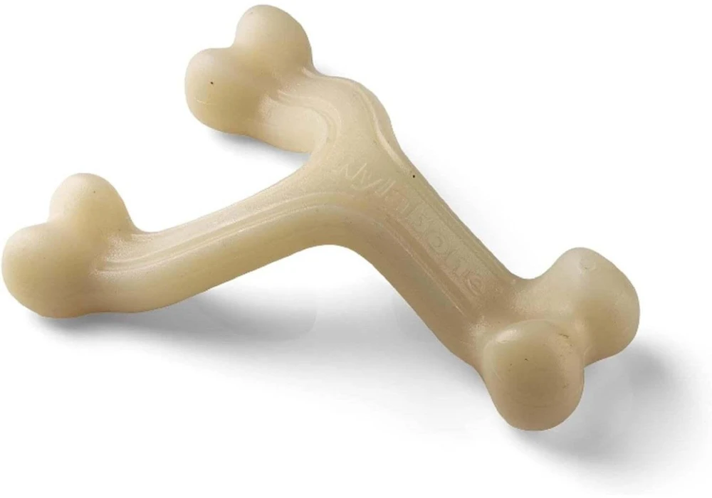 Nylabone Gourmet Wishbone Vištienos kramtukas – tvirtas šunų žaislas su intensyviu vištienos skoniu, mažas dydis