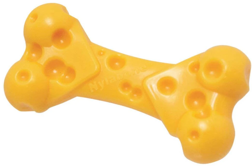 Nylabone sūrio ekstremalaus pojūčio kaulas – didelis sūrio skonio kramtukas su tepamo skanėsto paviršiumi