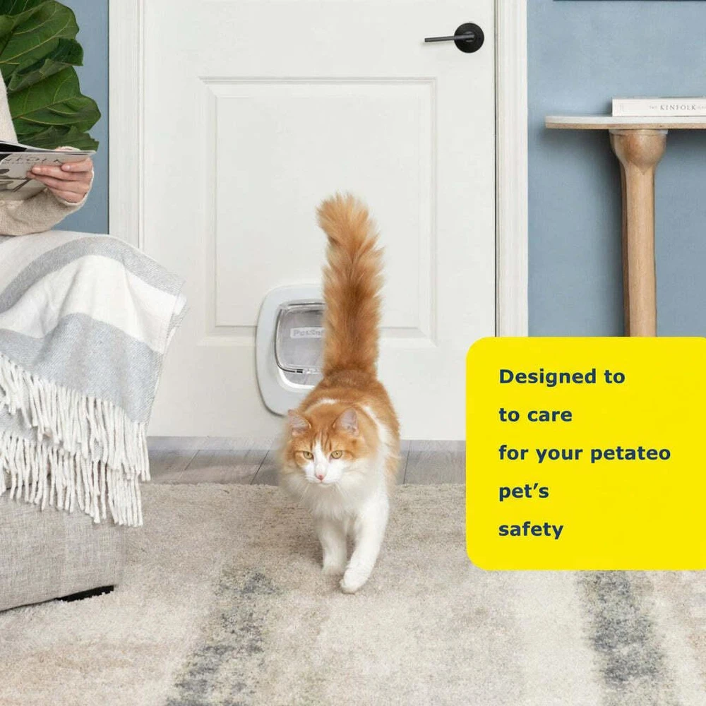 PetSafe Didžiojo katino atvartas – didelės durys augintiniams su saugiu užraktu, palaiko iki 11 kg svorį