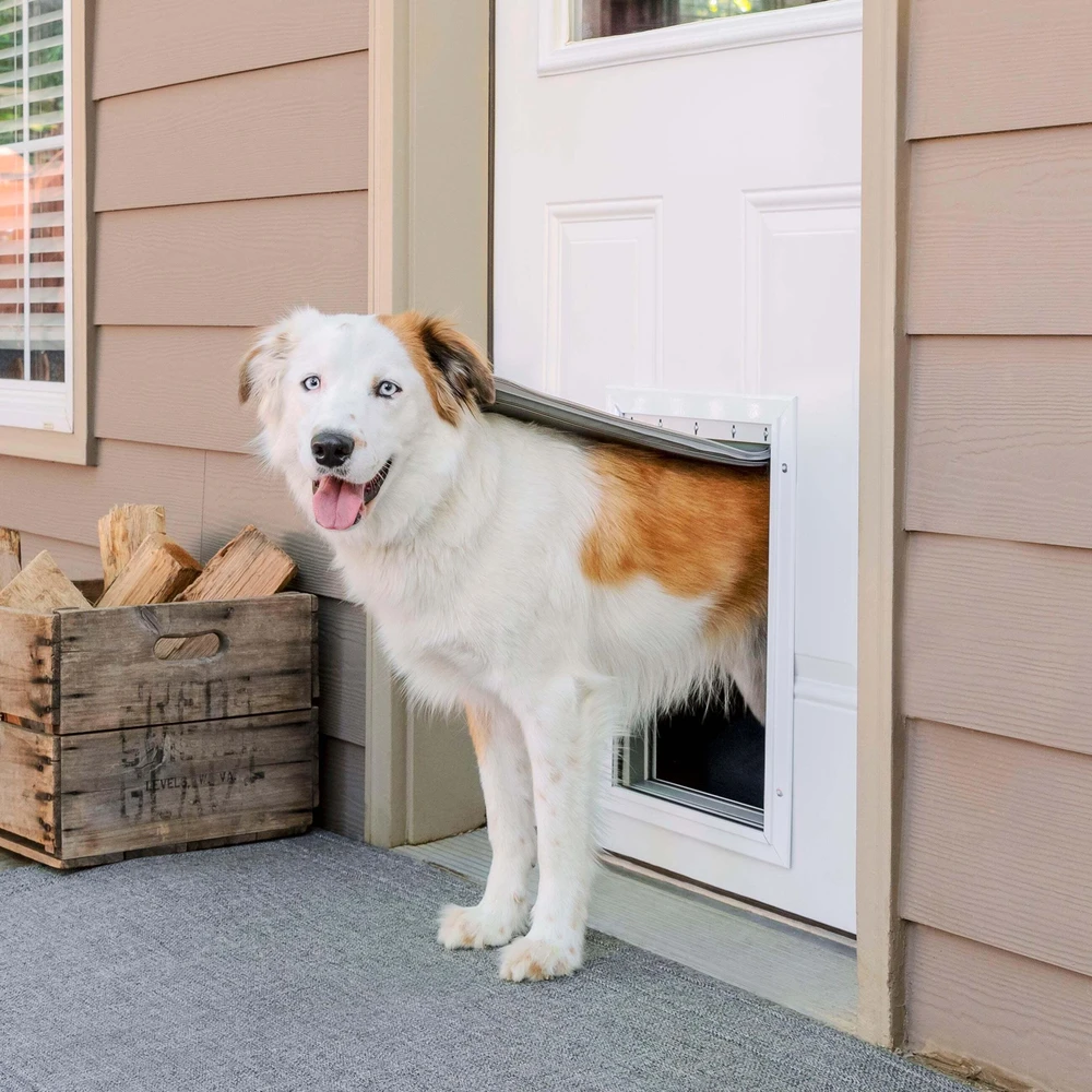 „PetSafe“ Extreme Weather aliuminio durys augintiniams – XL karščiui izoliuojantis sustiprintas metalinis įėjimas