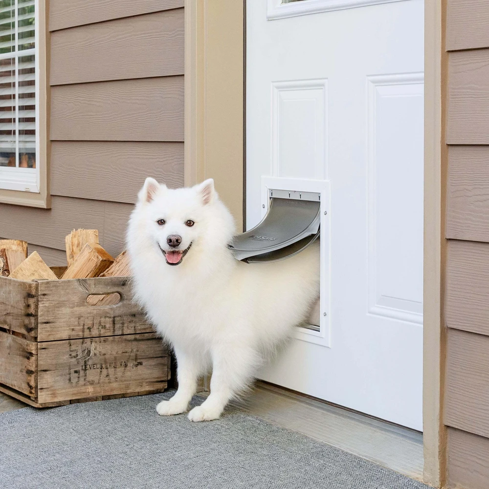 „PetSafe“ Extreme Weather aliuminio durys augintiniams – XL karščiui izoliuojantis sustiprintas metalinis įėjimas