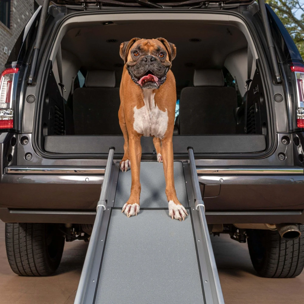 PetSafe Happy Ride Kompaktinė teleskopinė rampa – lengvas reguliuojamas dizainas, erdvę taupantis laikymas