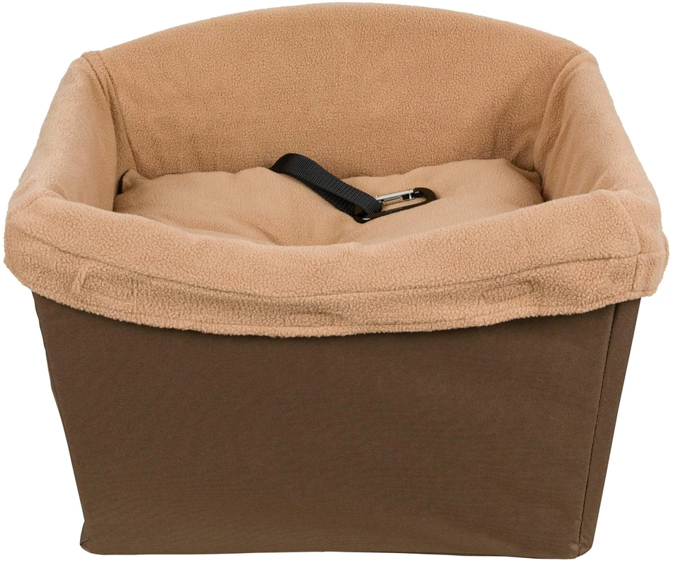 PetSafe Happy Ride rudų automobilio sėdynė – saugus kelioninis krepšys, palaiko iki 14 kg svorio