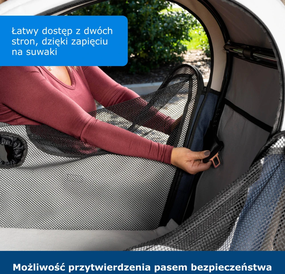 PetSafe Happy Ride sulankstamas kelioninis transportavimo dėklas – didelė automobilinė kėdutė, lengvas dizainas, iki 27 kg
