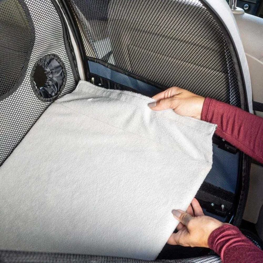 PetSafe Happy Ride sulankstamas kelioninis transportavimo dėklas – didelė automobilinė kėdutė, lengvas dizainas, iki 27 kg
