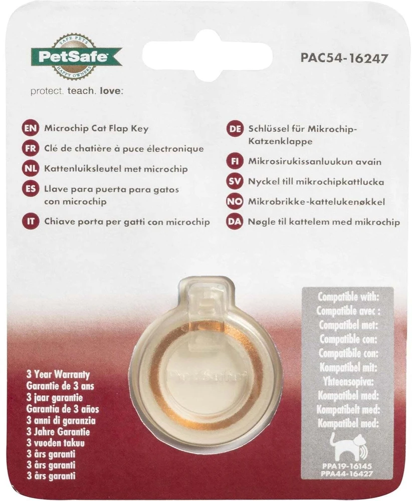 Petsafe Microchip Cat Flap durelėms atrakinti skirtas raktas-pakabukas segamas ant antkaklio