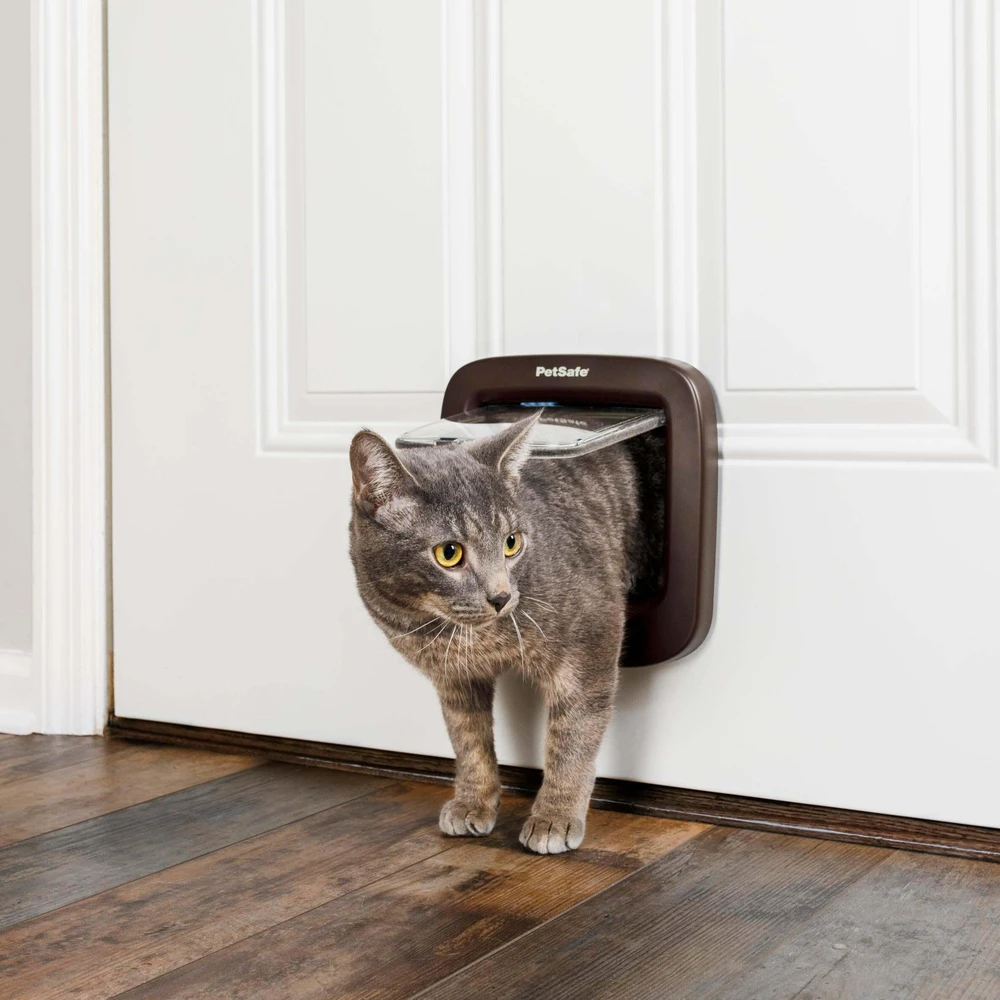„PetSafe“ mikroschemų katės durelės – automatinis ir rankinis įėjimas, saugios baltos durys