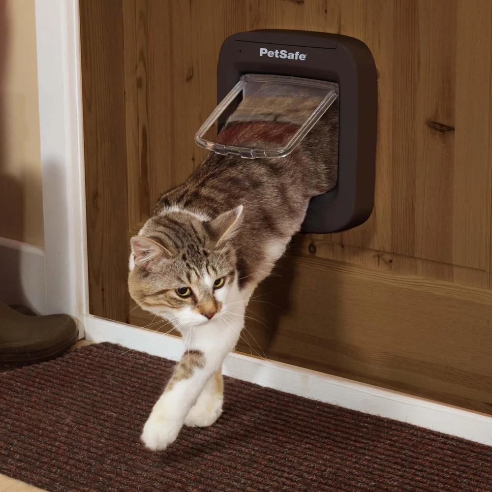 „PetSafe“ mikroschemų katės durelės – automatinis ir rankinis įėjimas, saugios baltos durys