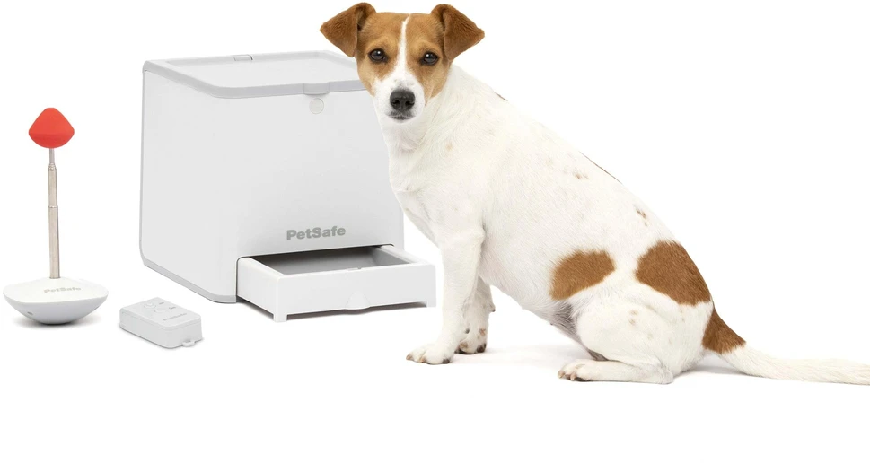 PetSafe Mokomasi & apdovanokite nuotolinio atlygio treniruoklis – Automatinis skanėstų dozatorius, interaktyvus treniruočių įrankis