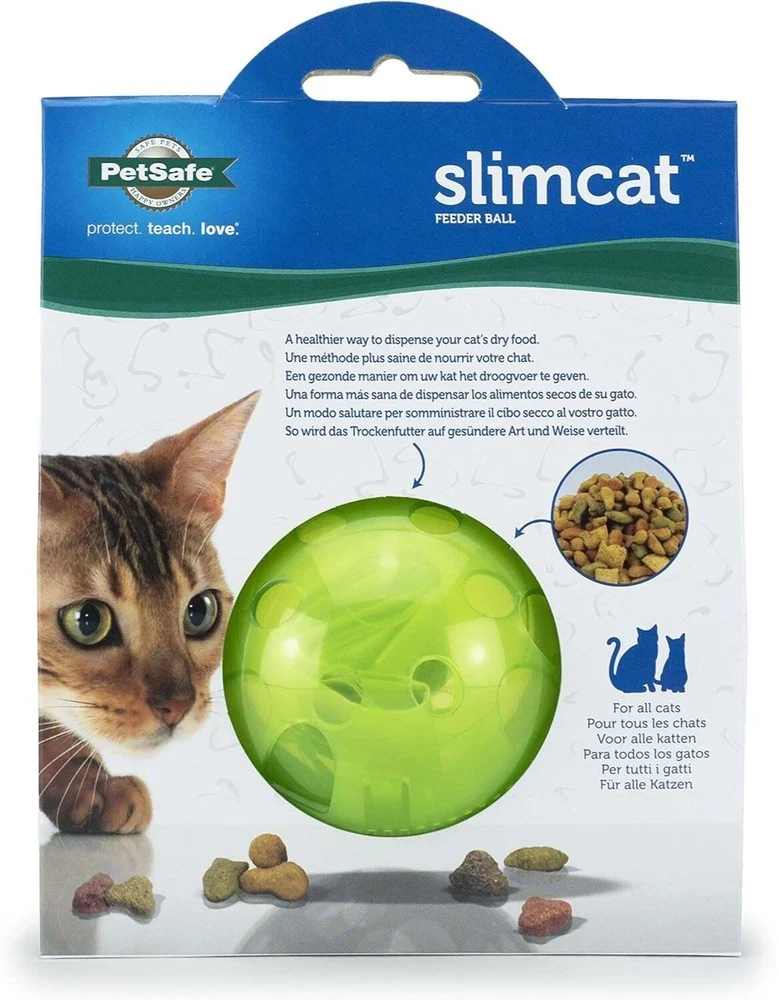 „PetSafe SlimCat“ interaktyvus ėdalo dozatorius – šviesiai rožinis kačių skanėstų ir ėdalo dozatorius, lėtesnio valgymo skatinimui