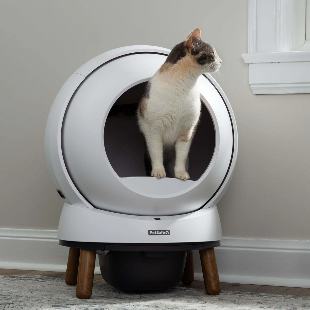„PetSafe SmartSpin“ savaime išsivalanti kraiko dėžutė – su „Wi-Fi“, valdoma per išmanųjį telefoną, be vargo prižiūrima