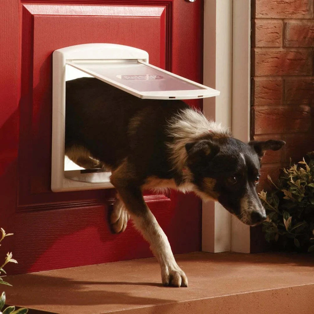 PetSafe Staywell Original 2 krypčių naminių gyvūnėlių durelės Baltos – Klasikinis mažas dydis, patvarus atvartų dizainas
