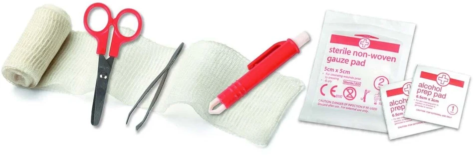 Pirmosios pagalbos rinkinys „Flamingo Resku Basic“ – kompaktiškas medicininės pagalbos nepaprastosios situacijos atveju rinkinys, mažas