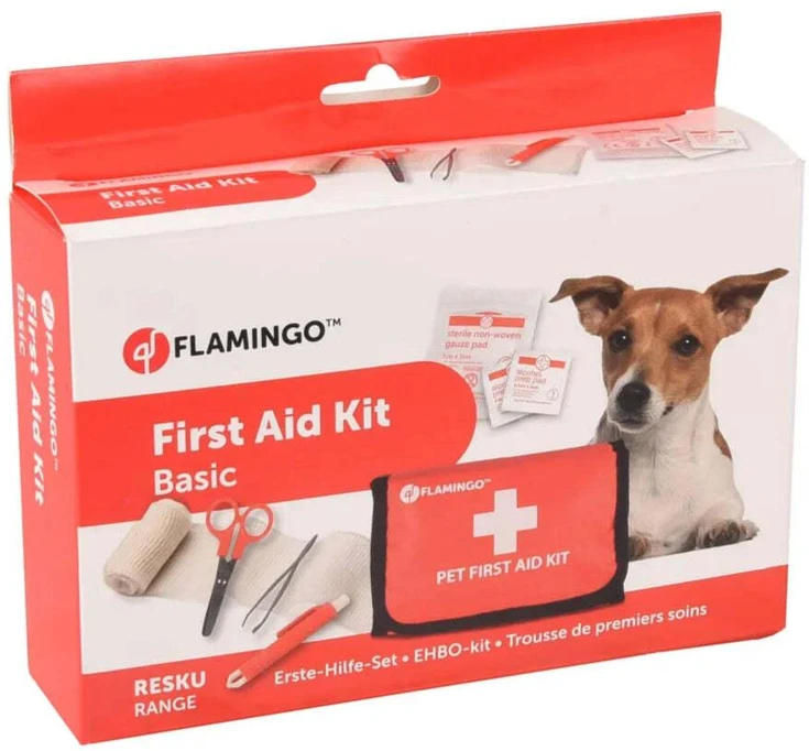 Pirmosios pagalbos rinkinys „Flamingo Resku Basic“ – kompaktiškas medicininės pagalbos nepaprastosios situacijos atveju rinkinys, mažas