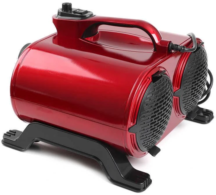 Shernbao Typhoon Raudona džiovintuvas 3000W – Stalinis džiovintuvas su dviem varikliais, didelis oro srautas 150 L/s, galingas našumas